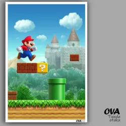 🪠 Poster pequeño Mario (Super Mario Bros)