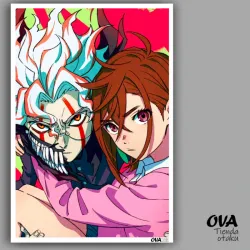 🛸 Poster pequeño Momo y Okarun (Dandadan)