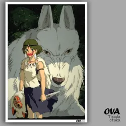 🐺 Poster pequeño Mononoke (La princesa Mononoke)