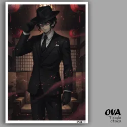 👺 Póster pequeño Muzan (Kimetsu no Yaiba)