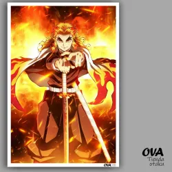 🔥 Póster pequeño Rengoku (Kimetsu no Yaiba)