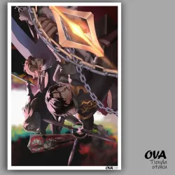 🦇 Póster pequeño Trevor y Alucard (Castlevania)