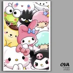 🐱😈🐕 Poster Sanrio (Hello Kitty, Kuromi)