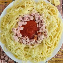 Spaguetti con Queso Gouda & Jamon