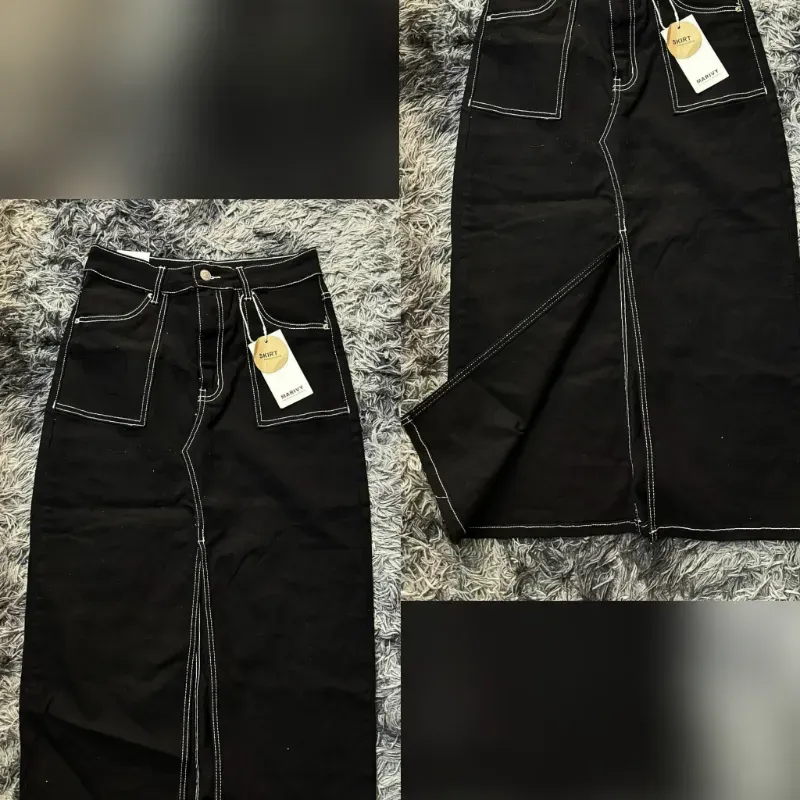 Saya Larga de Mezclilla 