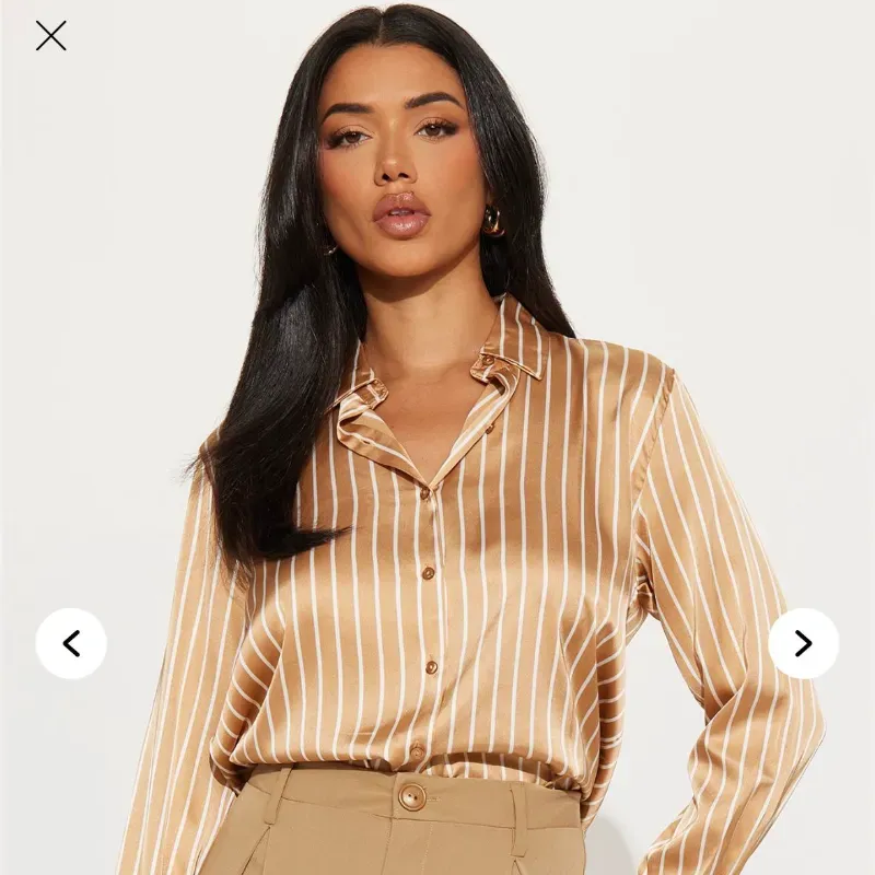 Camisa carmelita con rayas