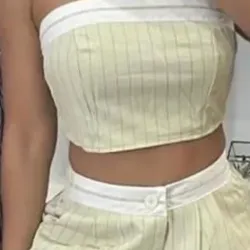 Conjunto de pantaloneta verde limón 