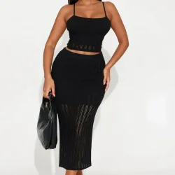 Conjunto de saya tejido 🖤