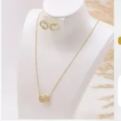 Juego de cadena y aretes 