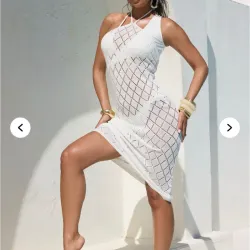 Pareo blanco tejido