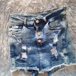 Saya short de mezclilla 