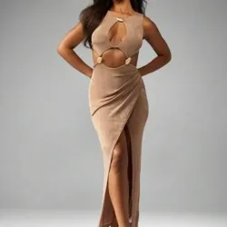 Vestido beige