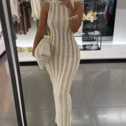 Vestido blanco tejido
