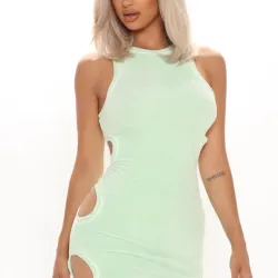 Vestido verde corto