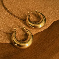 Argollas doradas gruesas