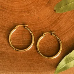 Argollas doradas medida S