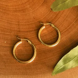 Argollas doradas medida XS