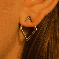 Pendientes plata rombo