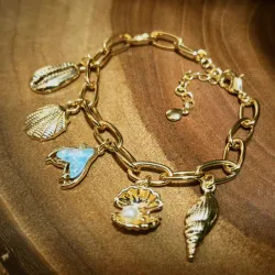 Pulsera dorada de playa