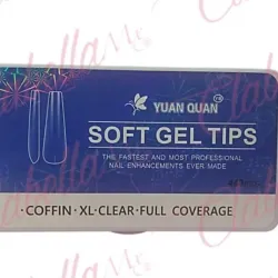 Caja de 440 tips soft gel coffin xl