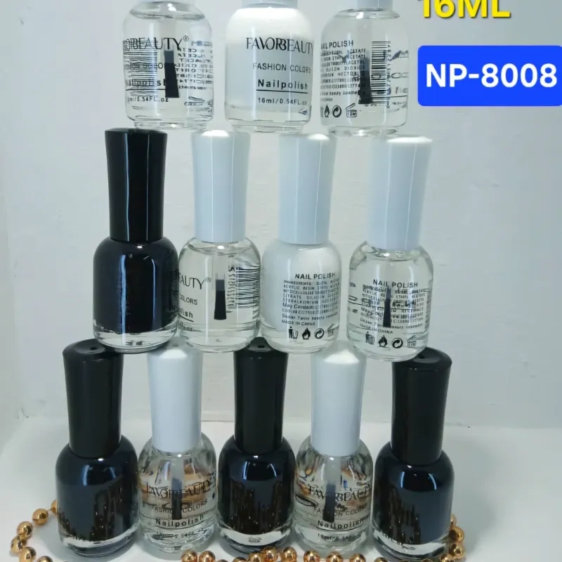 Esmaltes naturales (blanco,negro y brillo natural)