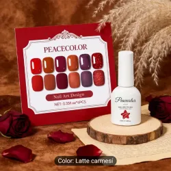 Gama de 6 esmaltes Latte Carmesí