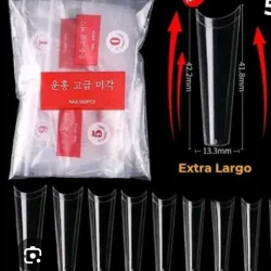 Paquete de 600 tips coffin curvatura C