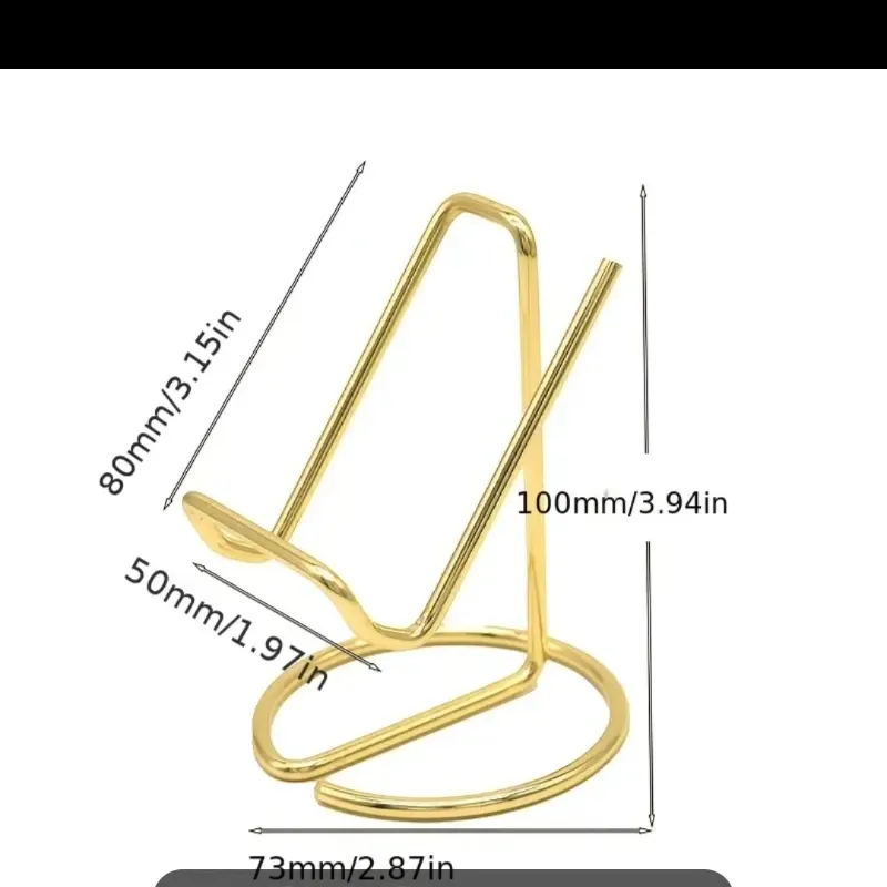 Soporte de teléfono dorado