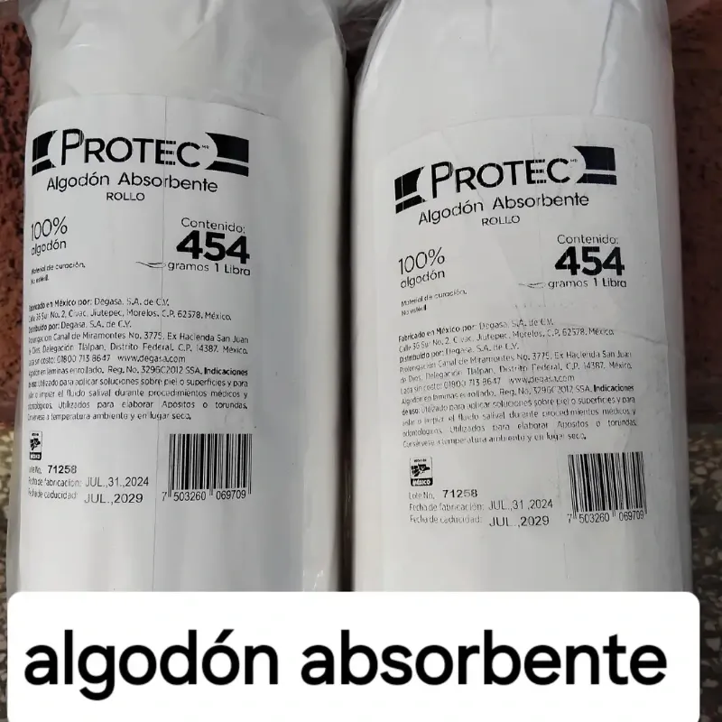 Rollos de algodón prensado