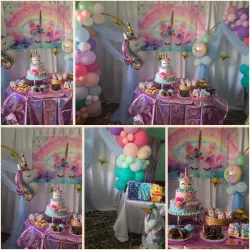 Decoración de cumpleaños sencilla con la temática de su preferencia 
