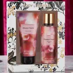 Juego de colonia con crema de mujer