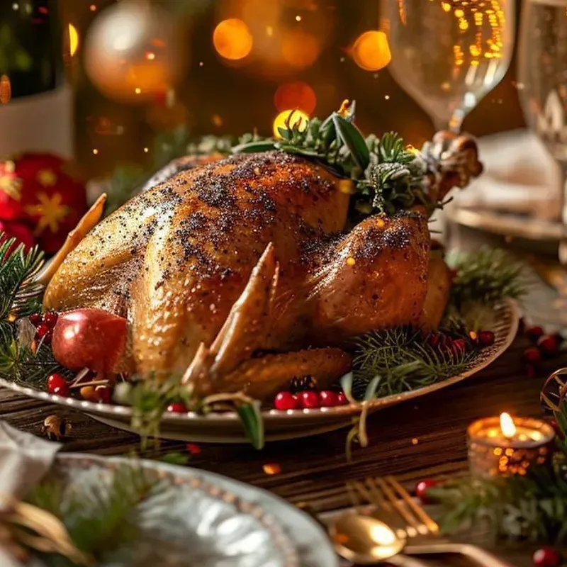 Cena Navideña Pollo Asado #1