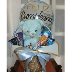 Cesta Peluche Azul 