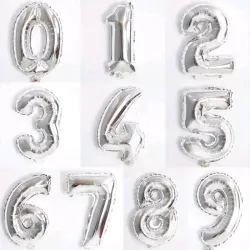 Globos de # Plateados