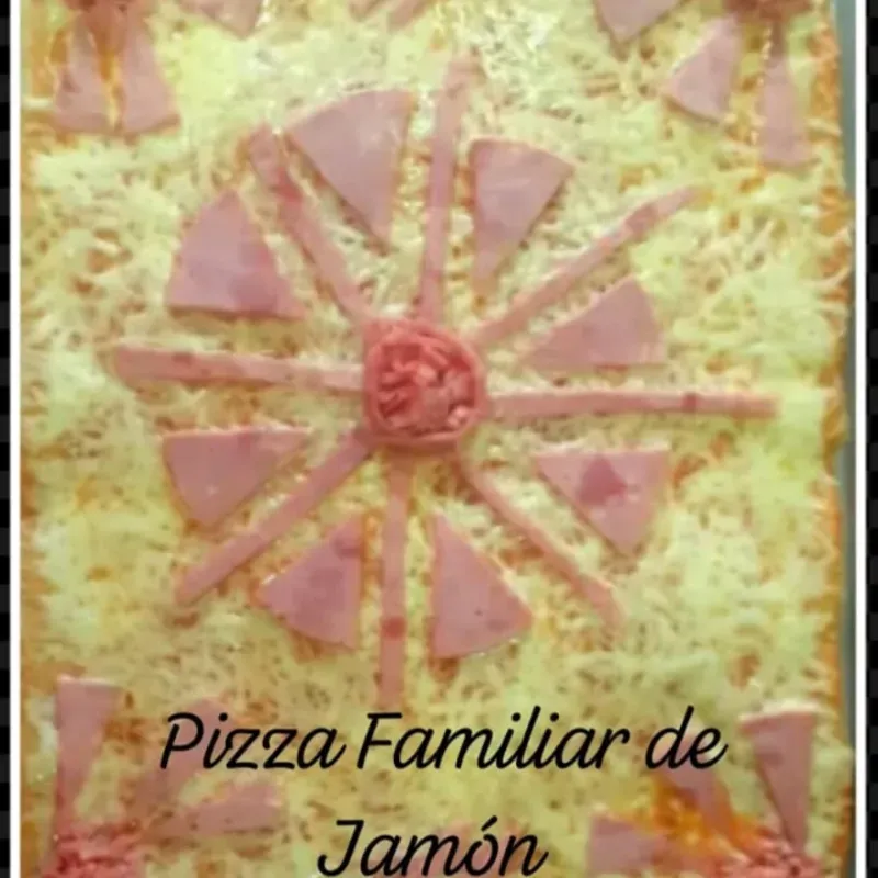 Pizza Familiar de Jamón y Queso
