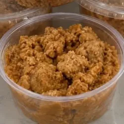 Dulce de leche cortada