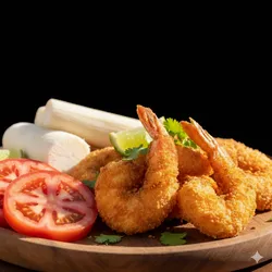 Camarón Rebosado con Arroz