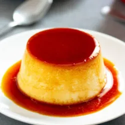 Flan con Helado