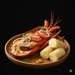 Langosta Grille con Arroz