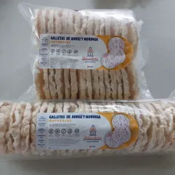 Galletas de arroz inflado y aceite de moringa (30uds)
