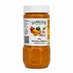 Ajo, Cebolla y Ajies molidos en aceite 500gr
