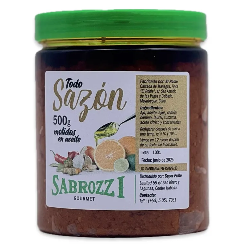 Todo sazon molido en aceite de 500gr