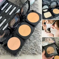 Polvo compacto con esponja y espejo
