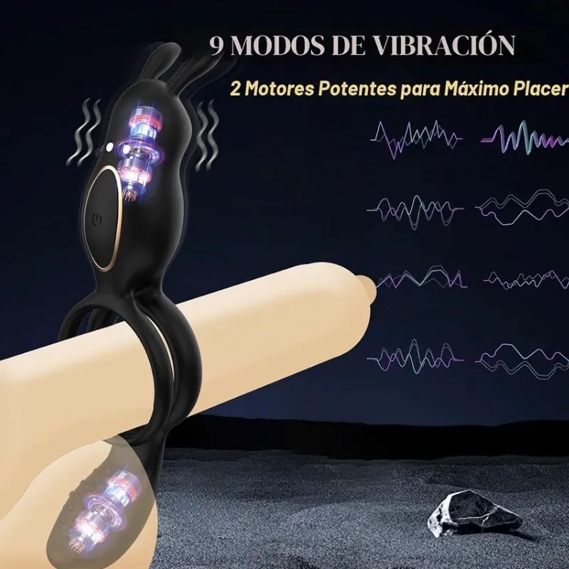 Anillo de Conejo Estimulador de Perineo