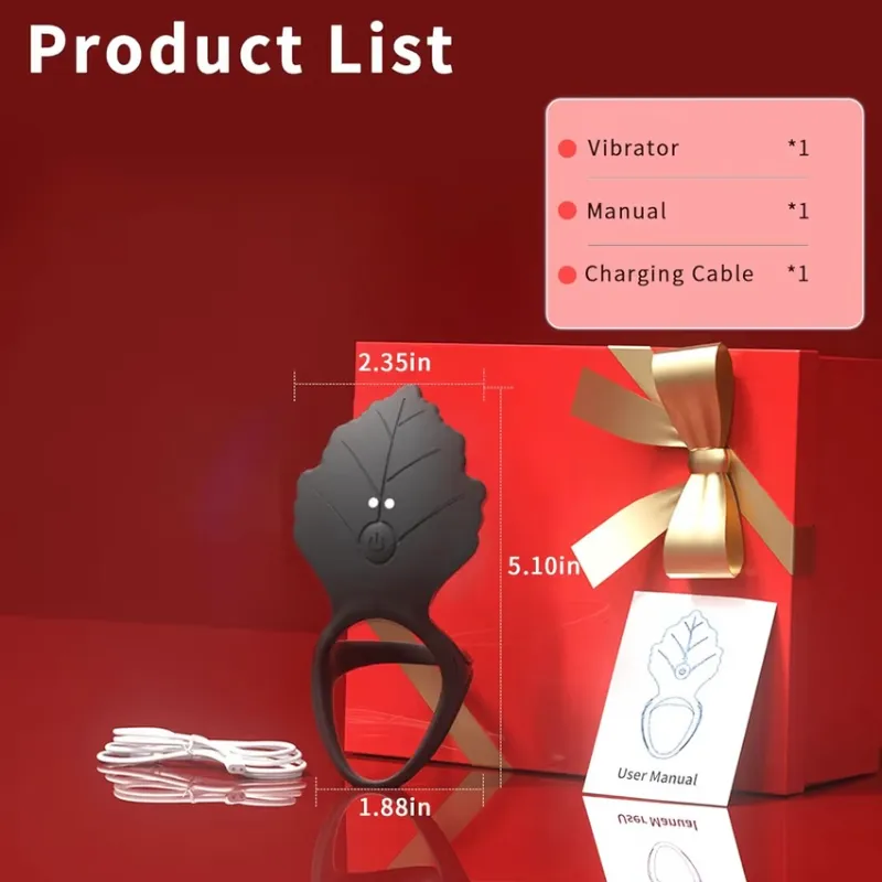 Anillo de Pene Vibrador de Triángulo Dorado