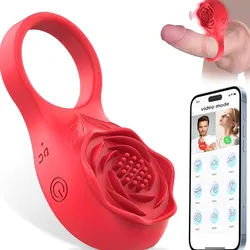 Anillo Vibrador de Rosa para Pene