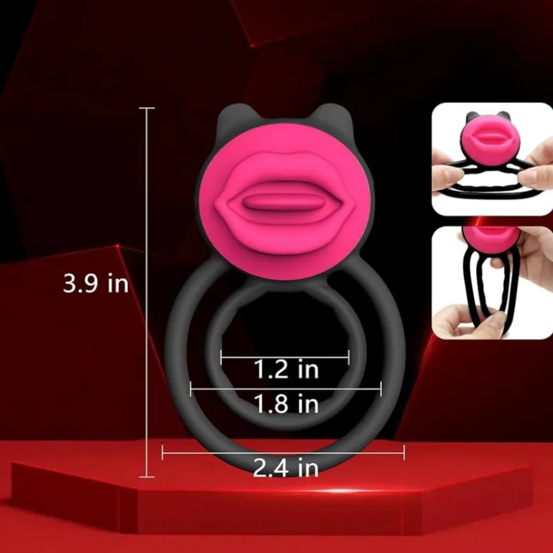 Anillo Vibrador para el Pene con Lengua