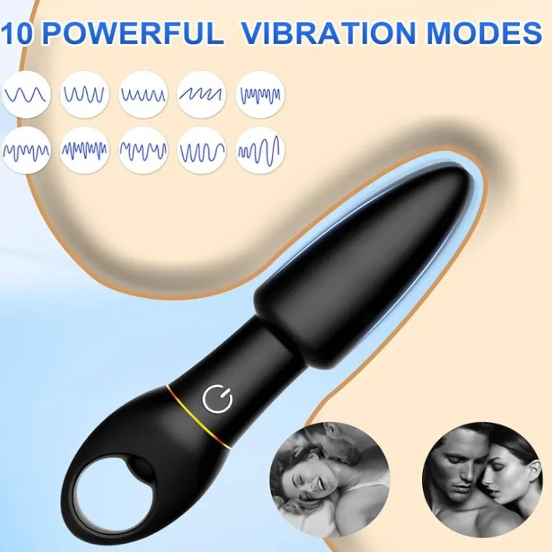 Conector Anal Vibrador con Anillo