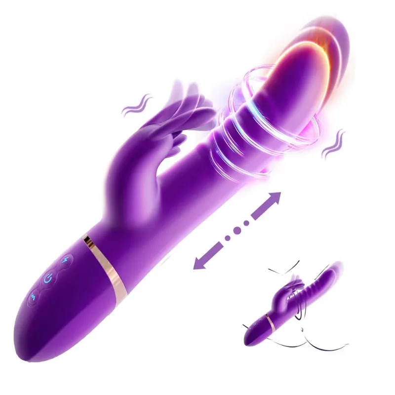 Conejito Vibrador de Empuje 4 en 1