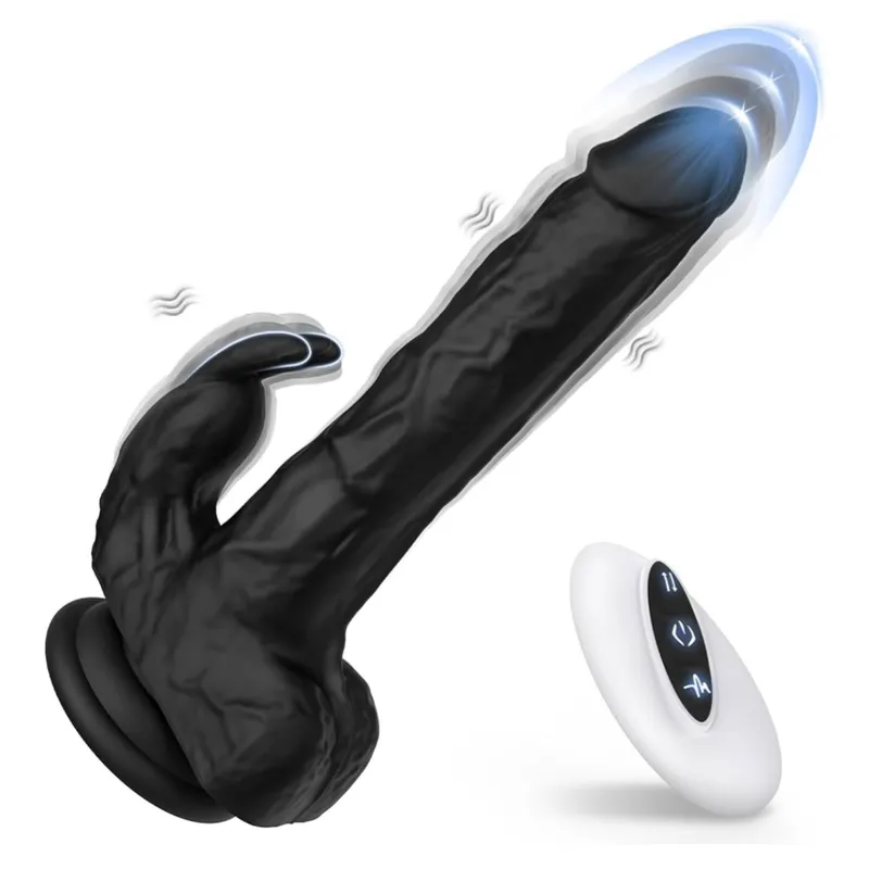 Consolador Conejito de Empuje Negro